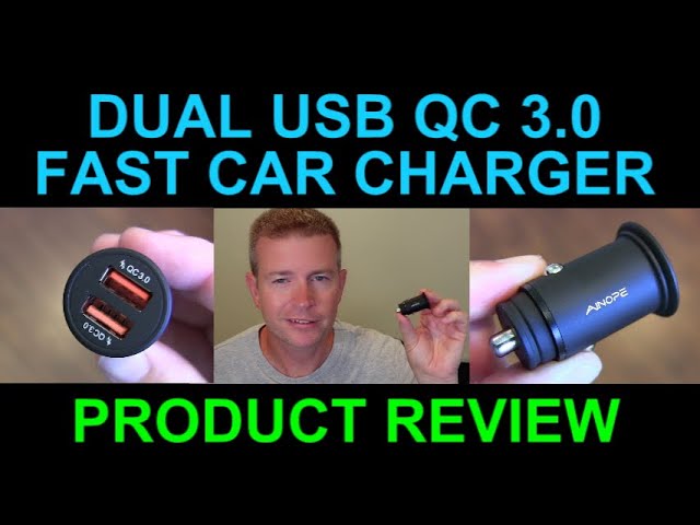 Tiny Dual USB Car Charger Fast Charging QC 3.0 Review Demo AINOPE Brand 