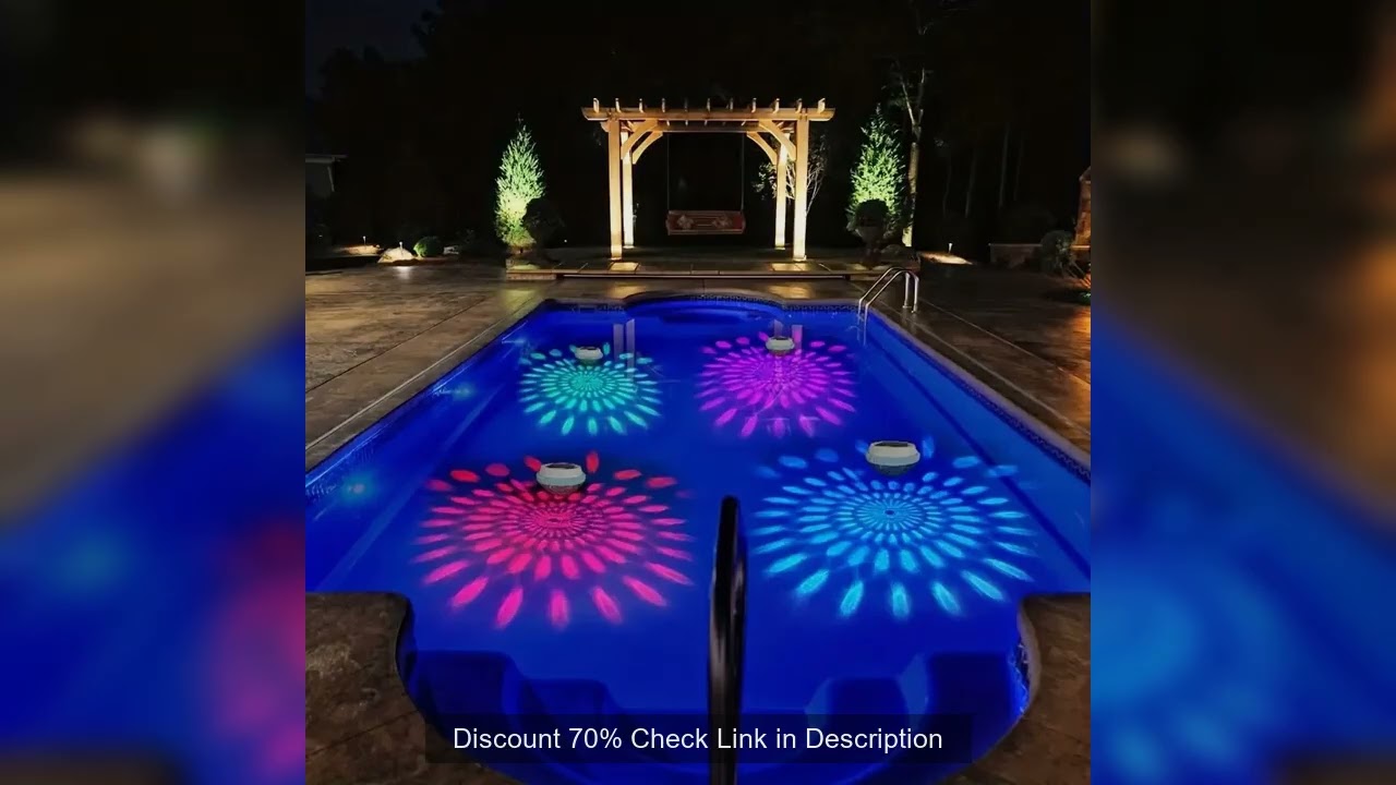 Solar Floating Pool Lights, LED Night Automatic Light, Day Automatic Light Charging, Color Changing