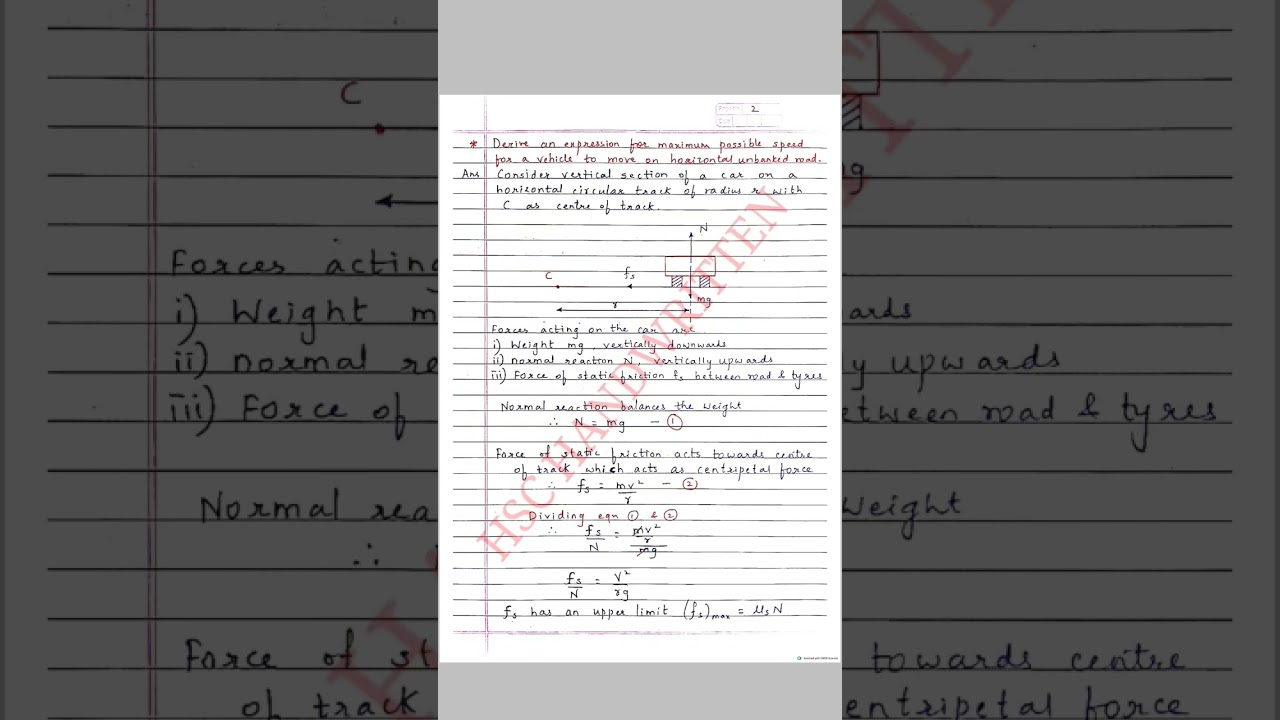 PHYSICS ROTATIONAL DYNAMICS NOTES #HSC HANDWRITTEN NOTES