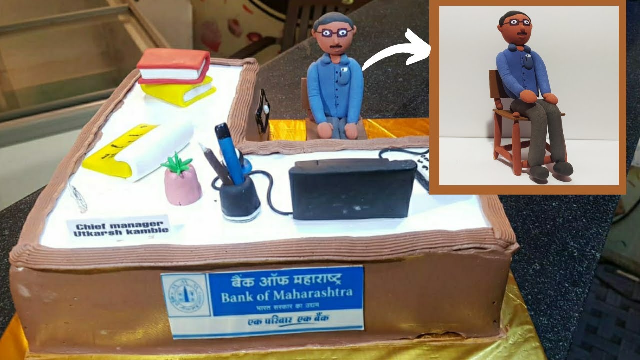 Cake Topper for Bank Manager Clay Art Special Order YouTube