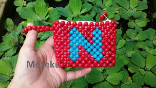 Beaded small purse with letter for money/coins/cards