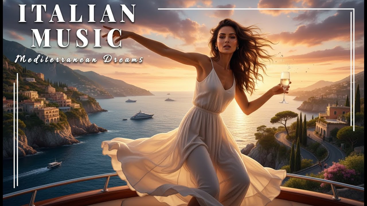 🎶 Italian Vibes & Mediterranean Music 🎶 Extended Scenic Amalfi Coast & Capri Relaxation