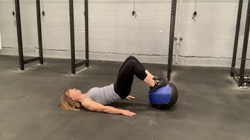 Hamstring Curls on Med Ball
