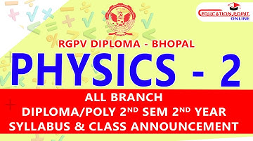 RGPV Diploma Applied Physics 2  2nd Sem 1st Year for All Branch Syllabus & Class Announcement