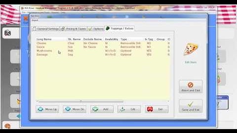 POS PIZZA: How to create a menu Part 5
