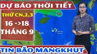 Bản Tin Thời Tiết Hôm Nay Mới Nhất 16/9/2018 | Dự Báo Thời Tiết Bão 3 Ngày Tới