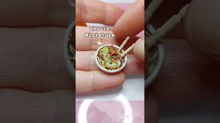 Miniature pho bowl in polymer clay #noodles#MiniatureFood#PolymerClay#tinyfood#minifood
