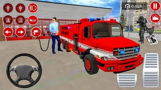 Real Fire Truck Driving Simulator - Fire Fighting Games 3d - Android Gameplay screenshot 5