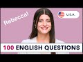 100 English Questions with Rebecca Nour | English Interview with Answers