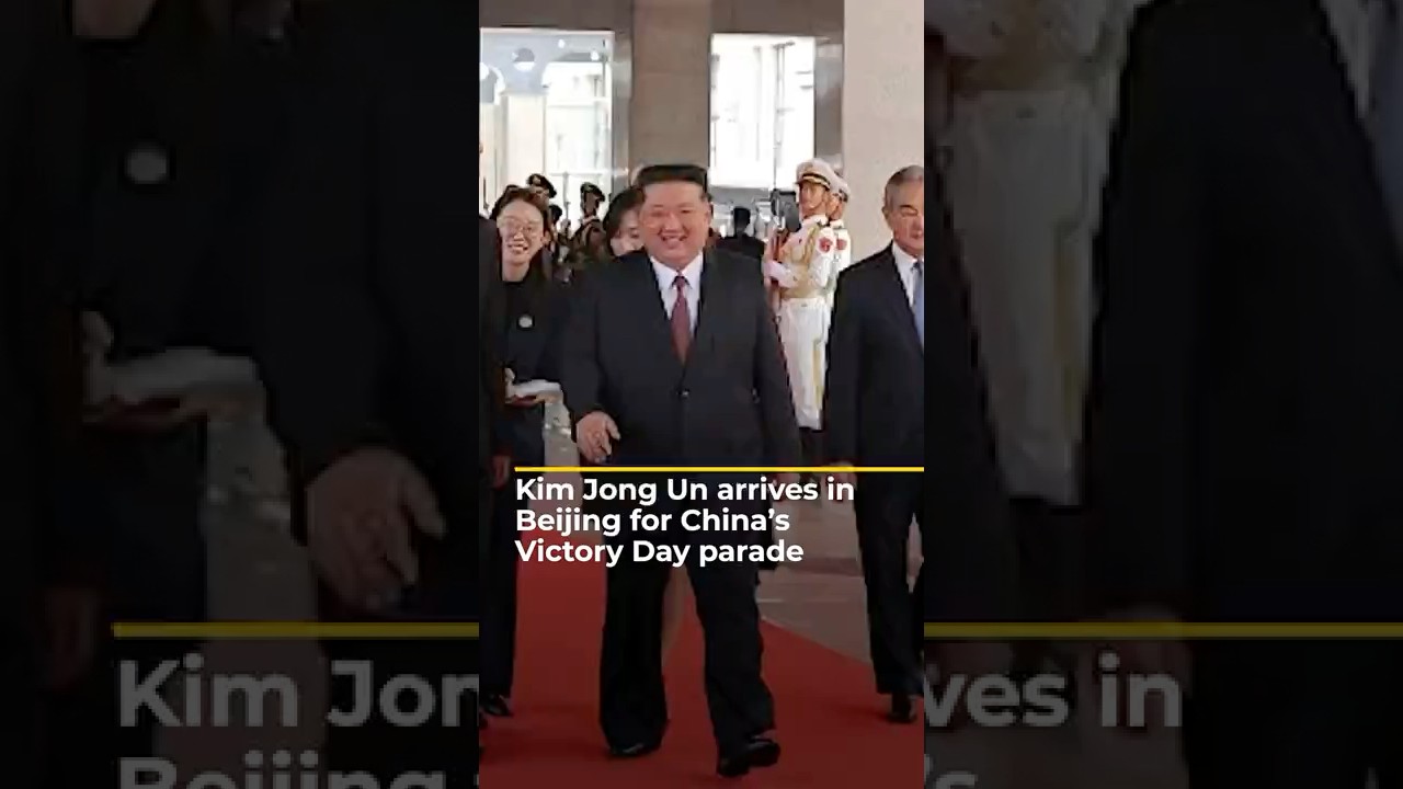 Kim Jong Un arrives in Beijing to attend China’s Victory Day celebrations | AJ #shorts