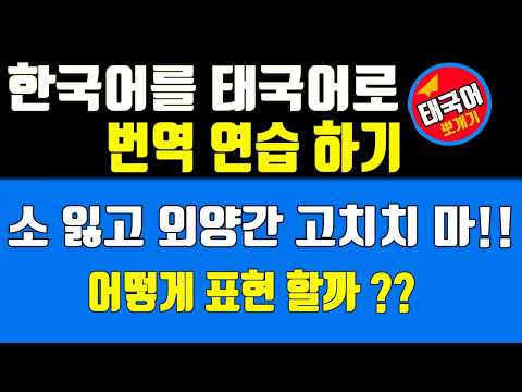 EP68회 ||  한국어을 태국어로 번역 연습