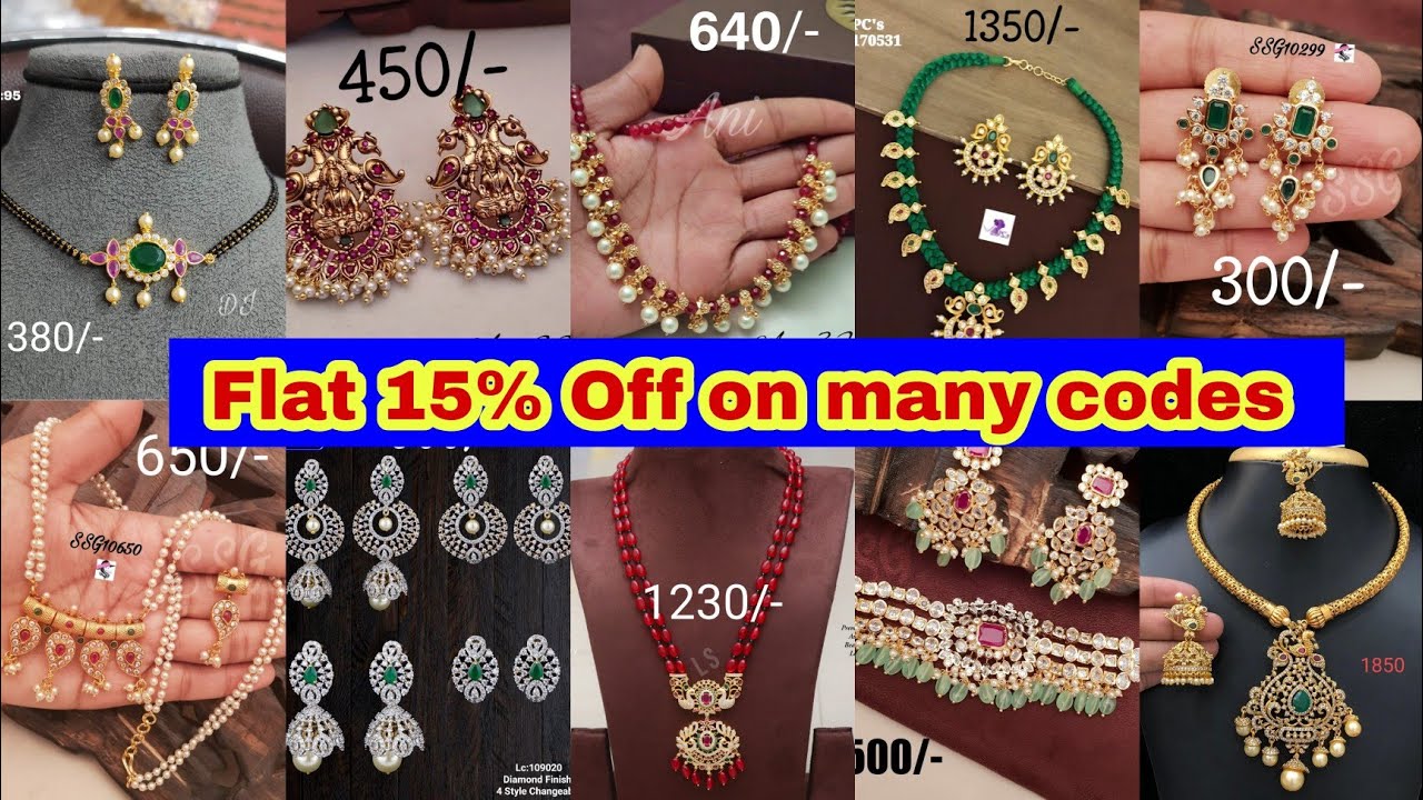Hurry|Flat 15% off on many coded jewellery|10%off on huge coded jewellery|Resellers are most welcome