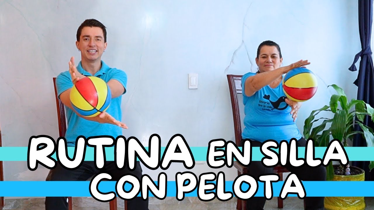 Ejercicios en SILLA con  PELOTA / Adultos Mayores