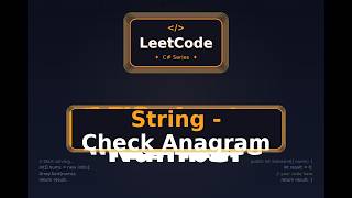 String - Check Anagram