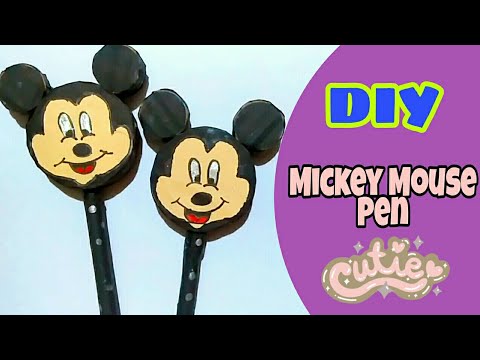 DIY Cute Mickey Mouse Pen | How to make Mickey Mouse Pen | School ...