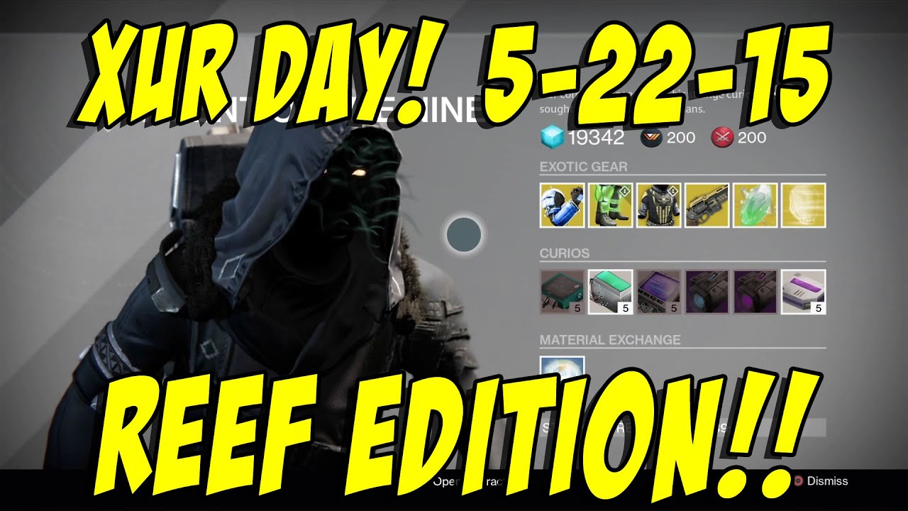 Destiny Xur Day REEF Edition w/ Exotic Engrams! 5/22/2015
