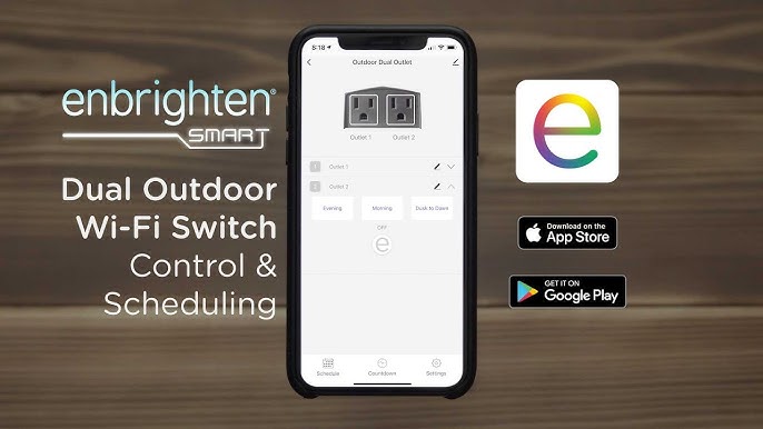 Enbrighten Smart Dual Outdoor Wi-Fi Switch - Setup & Pairing 