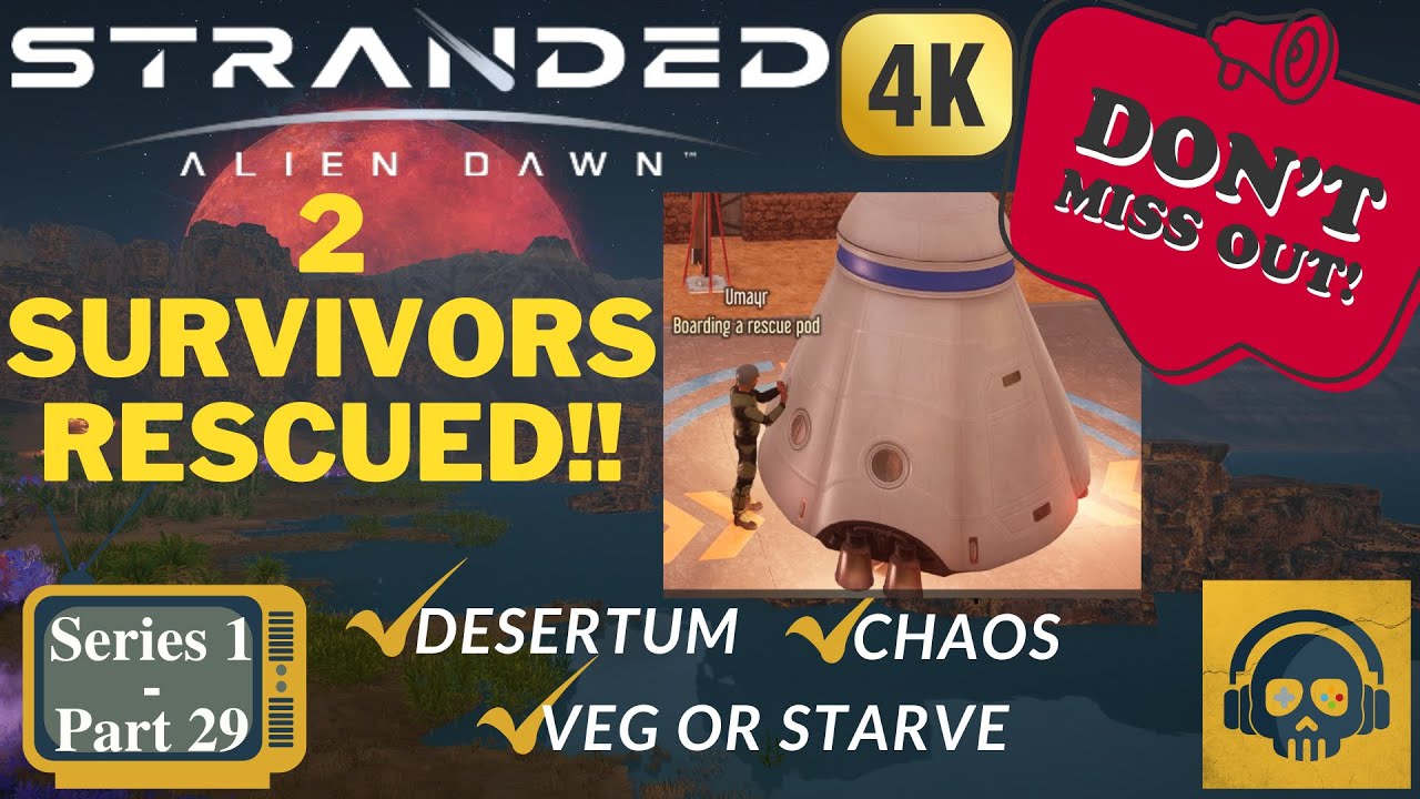 Stranded Alien Dawn (Early Access) in 4K - Desertum - Gameplay Walkthrough Part 29 (S1)