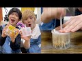 納豆を高速で混ぜると光るらしい...？ #Shorts
