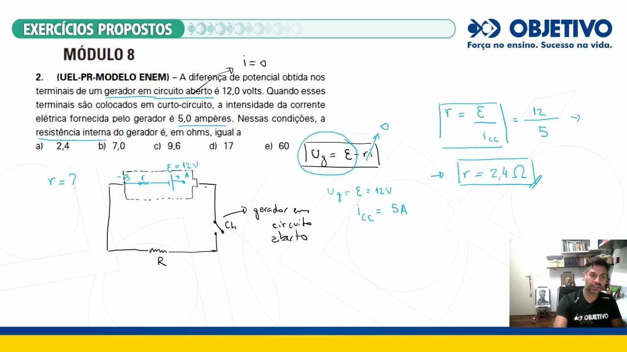 Geradores Elétricos - Exercícios Resolvidos