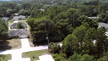 Syma X5C-1 Drone Fighting Some Florida Wind & Crash Into Palm Tree Quadcopter