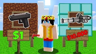 ARMA NOOB Vs ARMA PRO  PISTOLA DE 1$ Vs AMETRALLADORA DE 10.000$ | MINECRAFT MODS