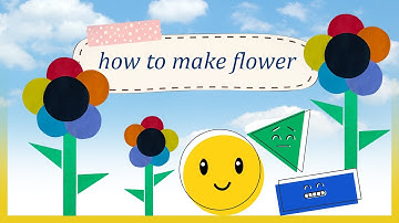 Geometrical Flower🌼 | Cute Flower making | Learn how to use Basic shapes to make Flower