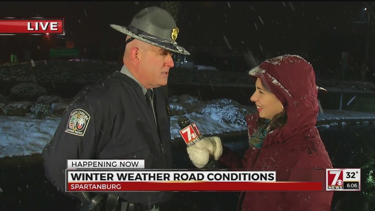 Winter weather road conditions - YouTube