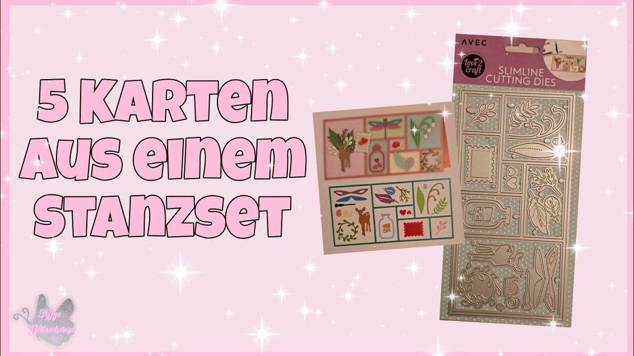 💕 5 Karten aus einem Stanzset 💕 von Action - YouTube