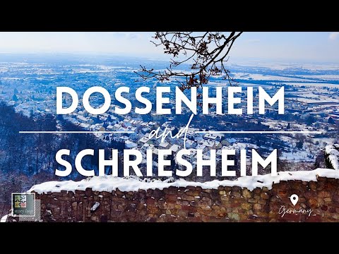 Tops sights to see in Dossenheim and Schriesheim, Germany! A snowy day in winter of 2020