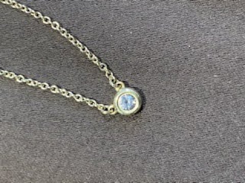 TIFFANY Platinum Diamond Aquamarine Soleste Pendant Necklace 645130 |  FASHIONPHILE
