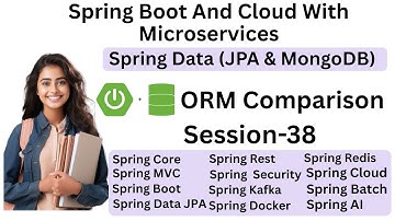 Spring Boot with Microservices | Session 38 | Spring Data | Hibernate (ORM) Comparison