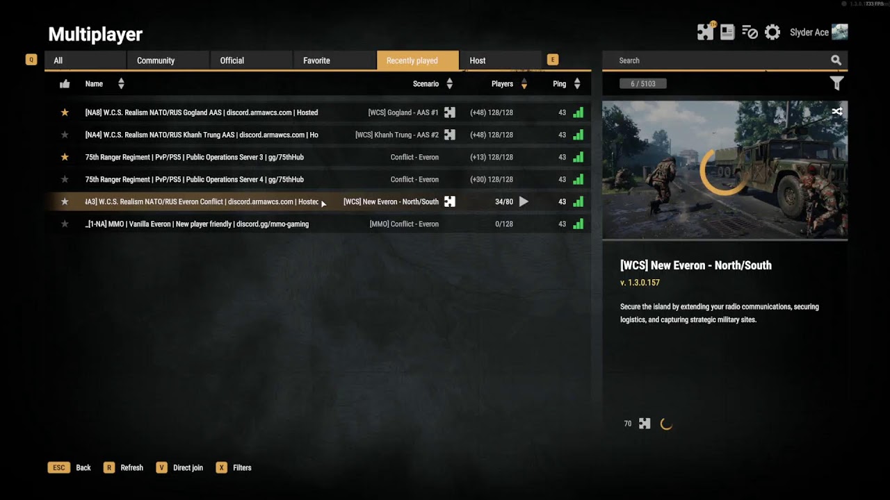 Arma Reforger gameplay  - WCS NA server 8