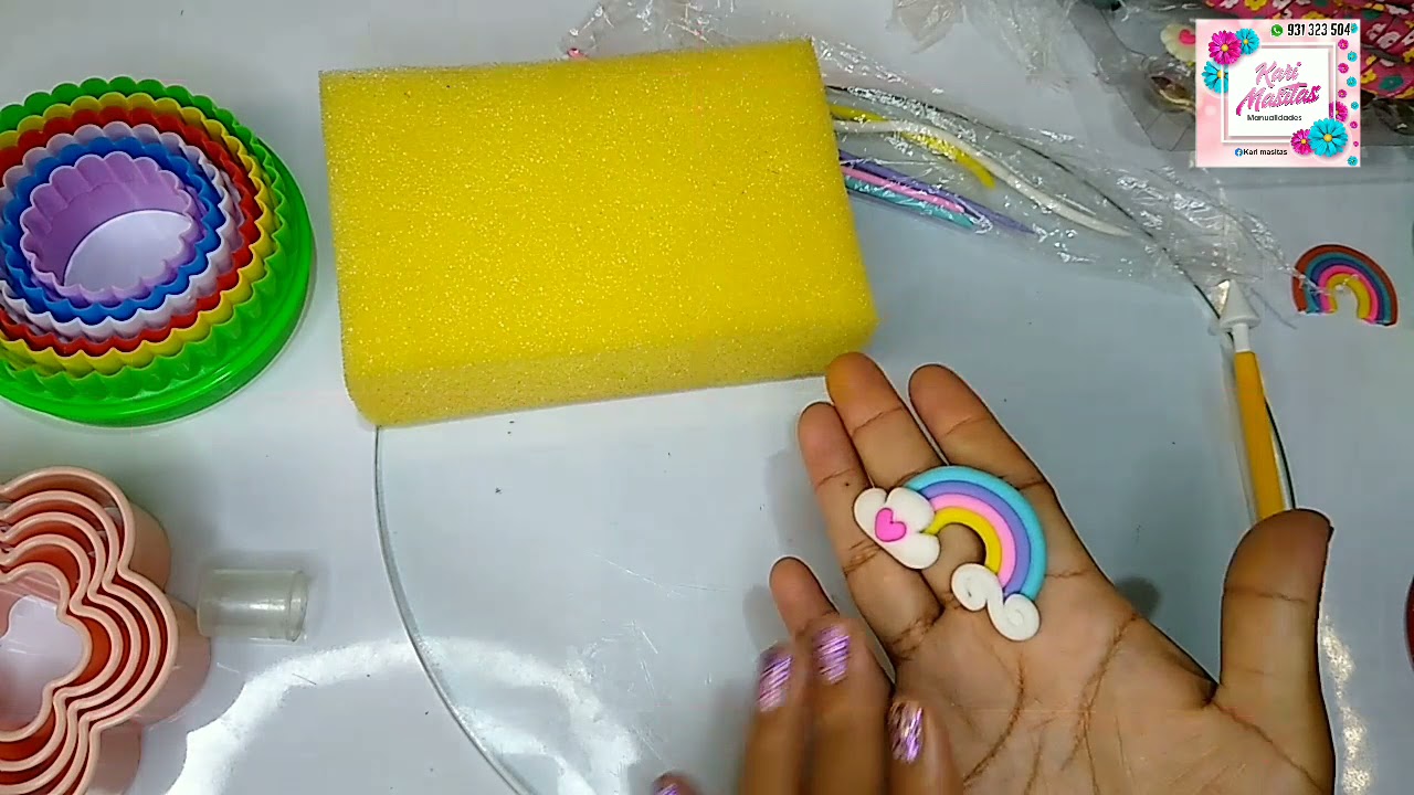 APLIQUES PARA MOÑOS DE ARCOIRIS ( PORCELANA FRIA )