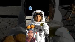 Chand par panipuri 🤯😱 #shorts #youtubeshorts #panipuri #funny
