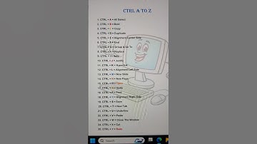 Computer shortcut keys || shortcut keyof A to Z || 25 shortcut keys | Computer Keyboard Shortcut