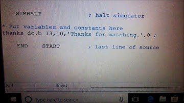 M68000 Assembly Language Program to count to 10.