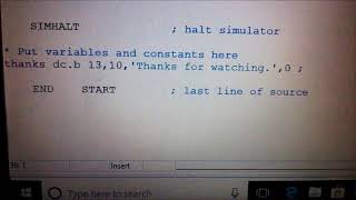 M68000 Assembly Language Program to count to 10.