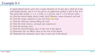 MD Lecture 7 Example 8-1 and problem 8-8