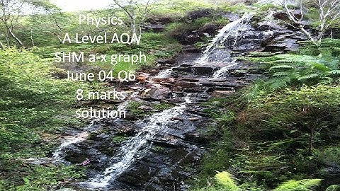 Physics A Level AQA SHM a x graph June 04 Q6 8 marks solution