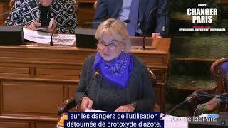 20221012 Intervention en Conseil de Paris sur l'usage détourné du protoxyde d'azote par des mineurs.