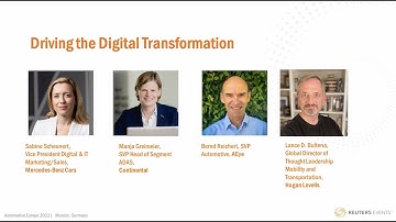 Driving the Digital Transformation - Keynote Panel, Reuters Automotive Europe 2022