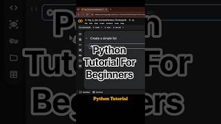 Python Tutorial for Beginners #coding #python # #programming #tutorial #pythontutorial #shorts