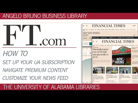 How to access Financial Times at the University of Alabama