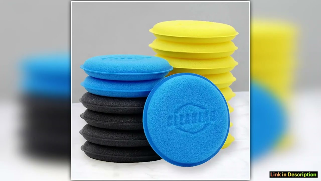 12Pcs Car Foam Sponge Wax Applicator Cleaning Detailing Pads Car Waxing Polishing Pad Home Car Wash