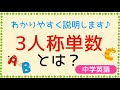 【中学英語】中学英文法をわかりやすく説明します！「三人称単数」とは