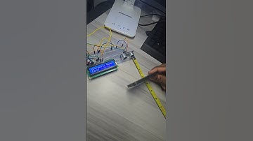 Ultrasonic ruler w/ Arduino Uno 📏🔊 LCD shows distance live! #Arduino #TechTok #Maker  #Electronics
