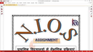 NIOS D.EL.ED ASSIGNMENT Front, Middle, Back & LAST PAGE 502|TMA/| How to DOWANLOAD|designe - 2