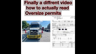 how to read oversize load permit and follow route