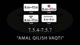 7.5.4-7.5.7. AMAL QILISH VAQTI | АМАЛ ҚИЛИШ ВАҚТИ